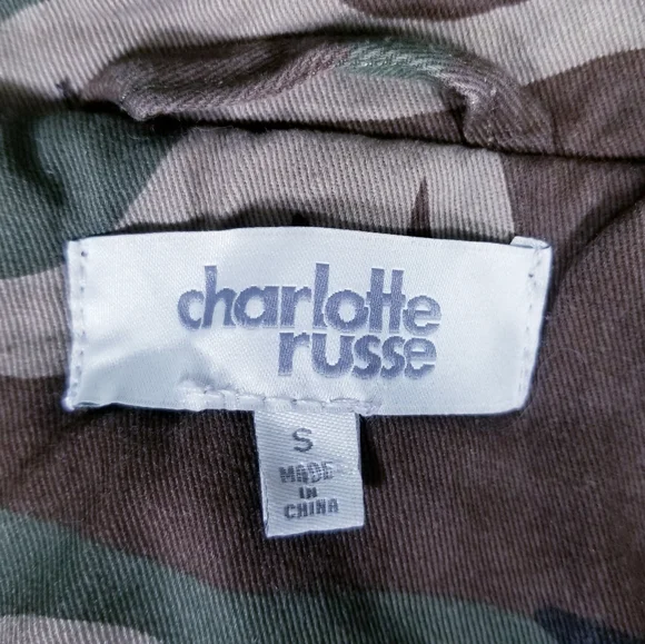 Charlotte Russe Camo Utility Jacket, Size S - Picture 13 of 14